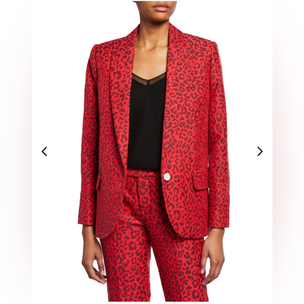 Zadig & Voltaire- Viking Leopard-Print Jacquard Jacket - excellent condition